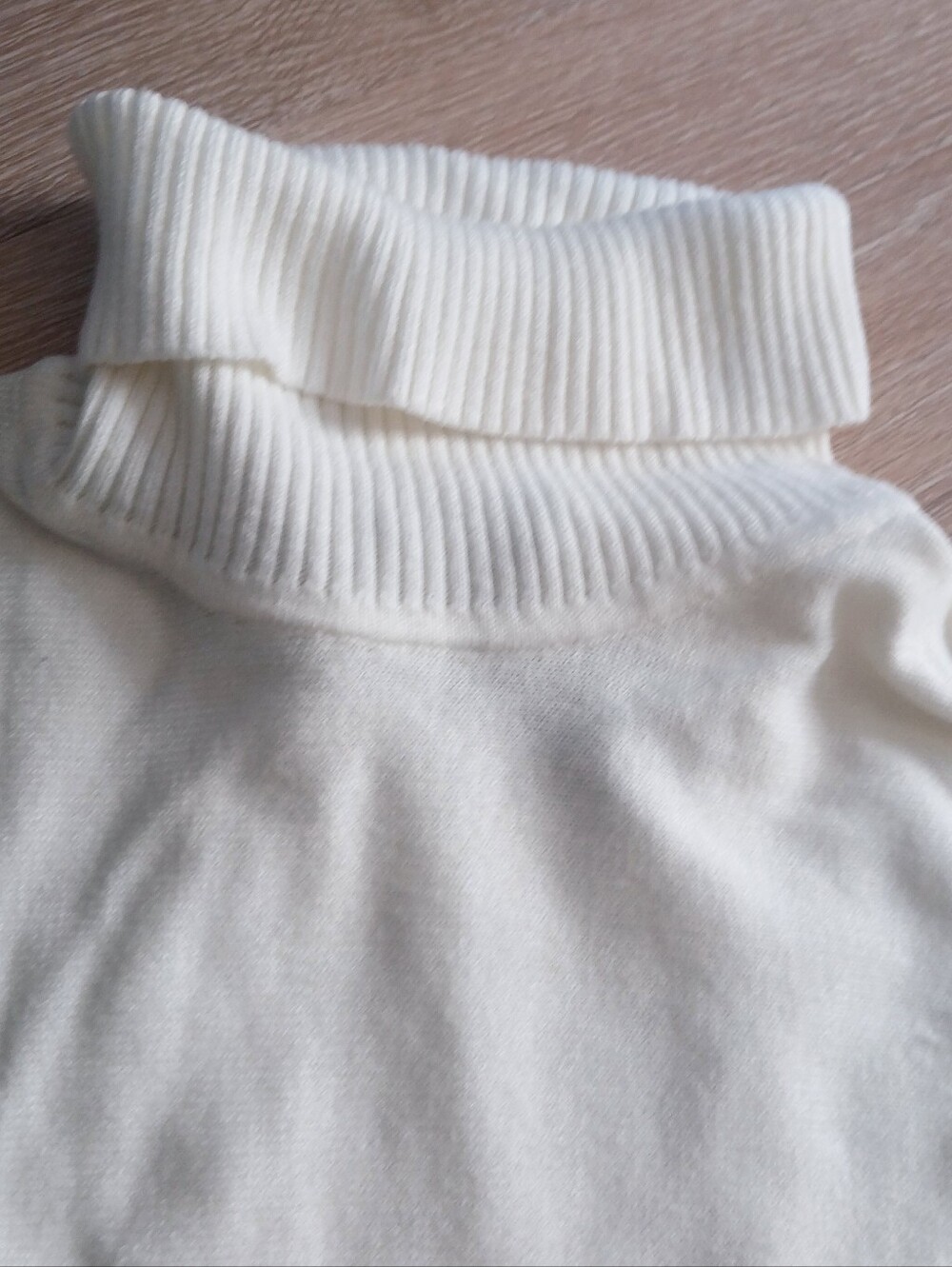 Joseph A Turtleneck Sweater Poncho Dolman Sleeves Boxy Warm Casual Ivory Size M